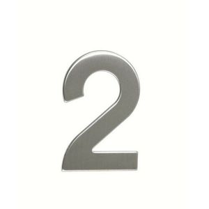 Număr inox de casă 2, 2D plat imagine