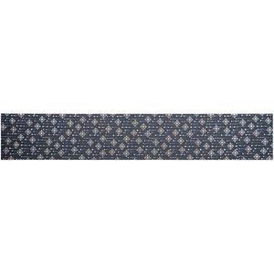 Țesătură decorativă de Crăciun Fulgi, gri închis, 28 x 270 cm imagine