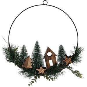 Decorațiune de Crăciun suspendată cu LED, Christmas ring, 30 cm imagine
