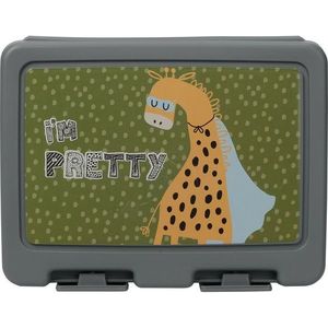 Cutie de plastic pentru gustări Hatu Girafă, 18 x 7, 5 x 13, 5 cm imagine