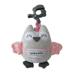 Baby Mix Jucărie educațională de pluș cu clipBufniță, roz imagine