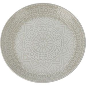 Farfurie întinsă din gresie Ethnic, diametru 27 cm, bej, bej imagine