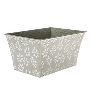 Mască de ghiveci din metal Farisa verde, 22 x 12 x15, 5 cm imagine