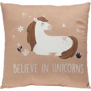 Pernă pentru copii Unicorn dream bej, 40 x 40 cm imagine
