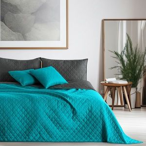 Cuvertură de pat DecoKing Axel albastru închis/gri, 170 x 210 cm, albastru, 170 x 210 cm imagine