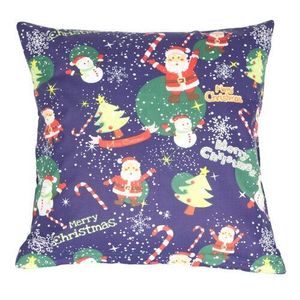 Față de pernă Bellatex motiv de Crăciun albastru, 45 x 45 cm imagine
