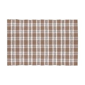 Suport de farfurie Happy check bej/negru, 30 x 45 cm imagine