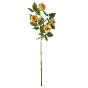 Floare artificială Rose galben, 4 flori, 20 x 15 x70 cm imagine