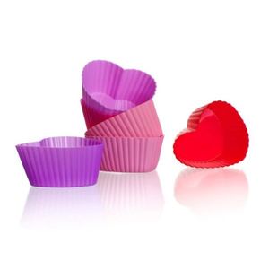 Set forme 6 bucăți de cupcakes din siliconBanquet Culinaria, inimi imagine