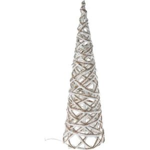 Decorațiune Con LED de Crăciun Greyse gri, 40 cm imagine