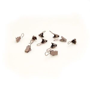 Cârlige cu cleme metalice, 10 buc., bronz imagine
