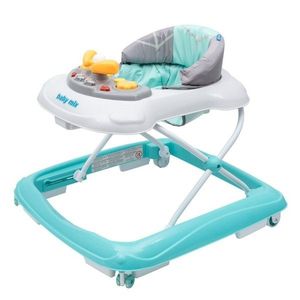 Baby Mix Cărucior pentru copii cu volan și roțidin silicon verde, 50 x 44 x 50 cm imagine