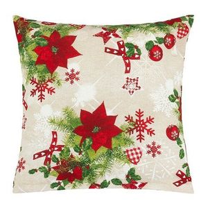 Față de pernă Bellatex poinsettia roșu, 40 x 40 cm imagine