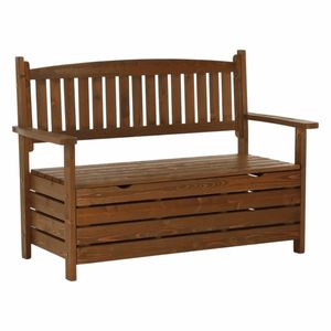 Bancă de grădină, maro, 123, 5 cm, DILKA, maro imagine