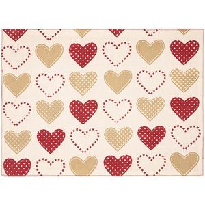 Suport de farfurie Home Elements motiv cu Inimi, 33 x 45 cm imagine