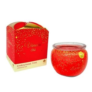 Lumânare Arome în sticlă și cutie de flori, Crăciun, 90 g imagine
