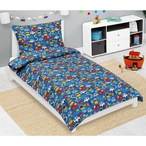 Bellatex Lenjerie de pat din bumbac pentru copiiJunior Rescuers albastru, 140 x 200, 70 x 90 cm imagine