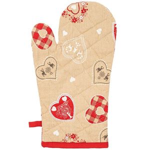 Mănușă de bucătărie cu magnet Home Elements Inimăde Crăciun, 18 x 32 cm imagine