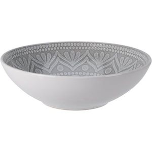 Farfurie adâncă din gresie Ethnic, diametru 18 cm, gri, gri imagine
