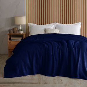 Cuvertură de pat 4Home Claire din bumbac, albastru, 220 x 240 cm , albastru imagine