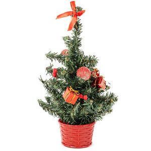 Pom de Crăciun cu fundă roșie, 25 cm imagine