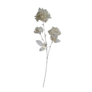 Flori artificiale Hydrangea cu crema sclipitoare, 85 cm imagine