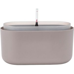 Jardinieră cu auto-irigare Plastia, maro, 31 x 16 cm, maro imagine