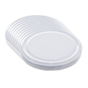 Set de capace pentru borcane Orion din metal 89 la129721, alb, 10 buc imagine