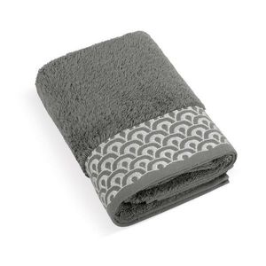 Prosop Bellatex frotir cu broderie, gri închis, gri închis, 70 x 140 cm imagine