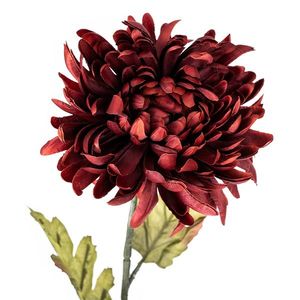 Crizantemă artificială, h. 74 cm, burgundy imagine