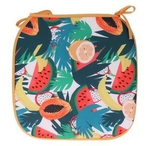 Pernă de scaun Papaya alb, 38 x 38 cm imagine