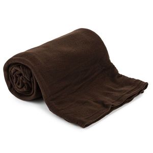 Pătură fleece UNI, maro închis, 150 x 200 cm, maro imagine