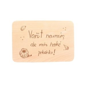 InDecor Placă de tăiere din lemn Nu pot găti, 30 x20 x 1 cm imagine