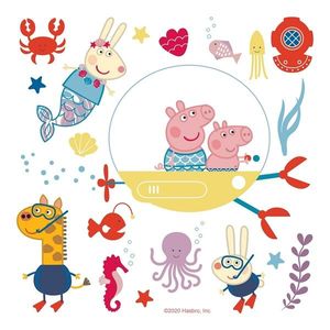 Decorațiune autocolantă Peppa pig Sea, 30 x 30 cm imagine