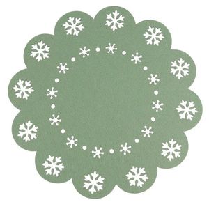 Fețe de masă Altom Fulg de nea verde, diametru 38cm , set de 4 imagine