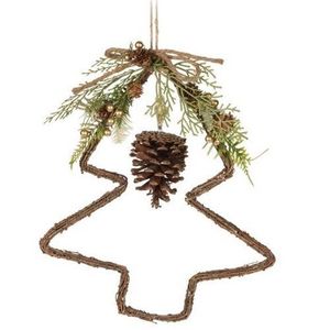 Decorațiune suspendată de Crăciun Woody Tree, 34 x 34 x 7 cm imagine