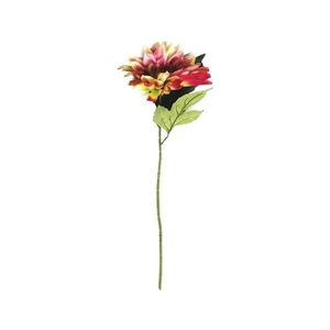 Floare artificiala Dahlia roz-galben, 68 cm imagine