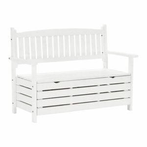 Bancă de grădină, alb, 123, 5 cm, DILKA, alb imagine