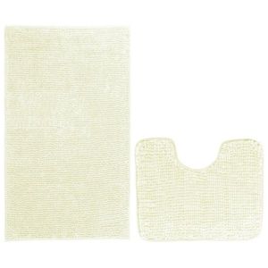 Restilo Set de covorașe baie Bati alb, 2 buc 50 x 80 cm, 40 x 50 cm imagine