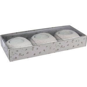 Set suporturi de lumânare din beton Stone crem, 8, 5 x 3, 5 x 7 cm, 3 buc. imagine