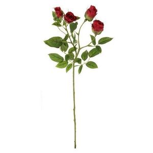 Floare artificială Trandafir roșu, 4 flori , 20 x15 x 70 cm imagine