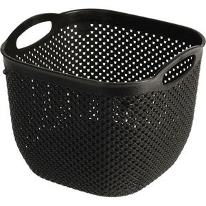 Coș din plastic Ratan 19 x 23 x 23 cm, negru imagine
