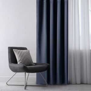 Restilo Draperie Blackout Oxford Pleat indigo, 140 x 245 cm, albastru imagine