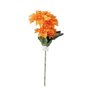 Floare artificială Dahlia galben, 54 cm imagine
