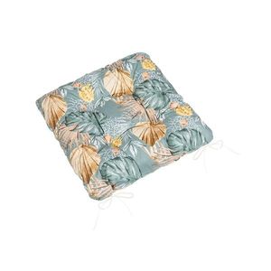 Bellatex Pernă de scaun Adele matlasată Monsteraroz galben, 40 x 40 cm imagine