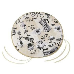Pernă de scaun Bellatex EMA rotundă și netedă Cafea, 40 cm imagine