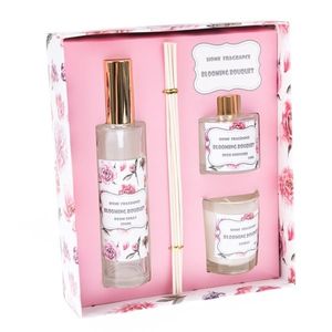 Set de spray parfumat, difuzor și lumânare Buchet înflorit, 18, 5 x 22 x 5, 7 cm imagine