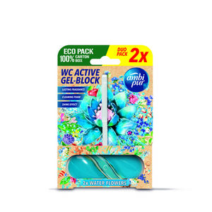 Bloc Ambipur WC Active flori de apă 2x 45 g imagine