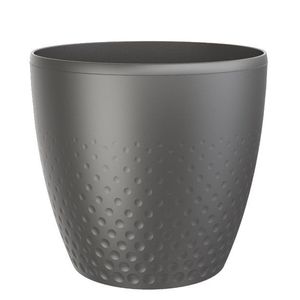 Ghiveci decorativ de plastic Perla 25 cm, antracit, antracit, diam. 25 cm imagine