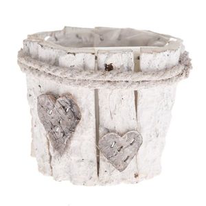Mască de ghiveci din lemn cu PVC Inimă, 11, 5 x 10 cm imagine